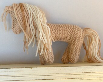 Eco Toy, Earth Pony, Waldorf Toy, Stuffed Animal Horse, natural and eco friendly