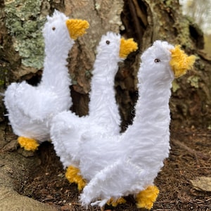 Duck - Goose Stuffed Animal, Eco Kids Toy,   Plushie, Stuffies for Kids, Amigurumi = READY to SHIP