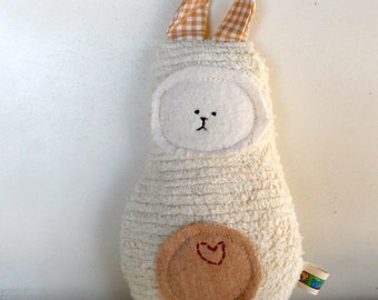 Eco Kids Toy Soft Bunny Rabbit Doll  Plush Natural Eco-Friendly Baby Shower Toy Waldorf