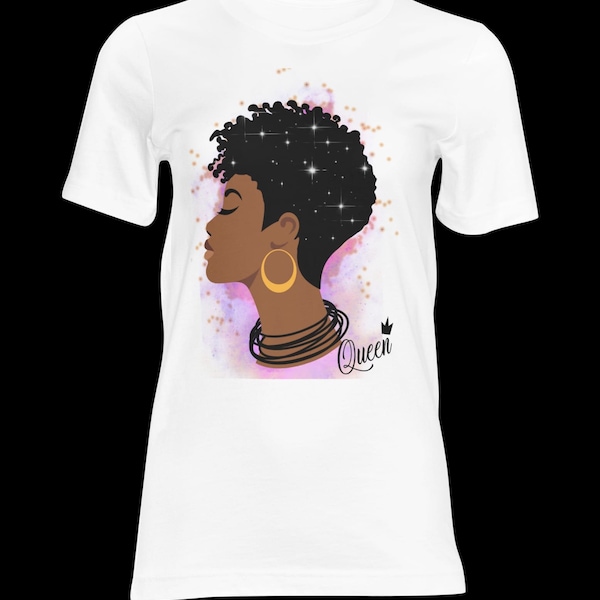 Black Woman Pixie cut - DTF Print T-shirt