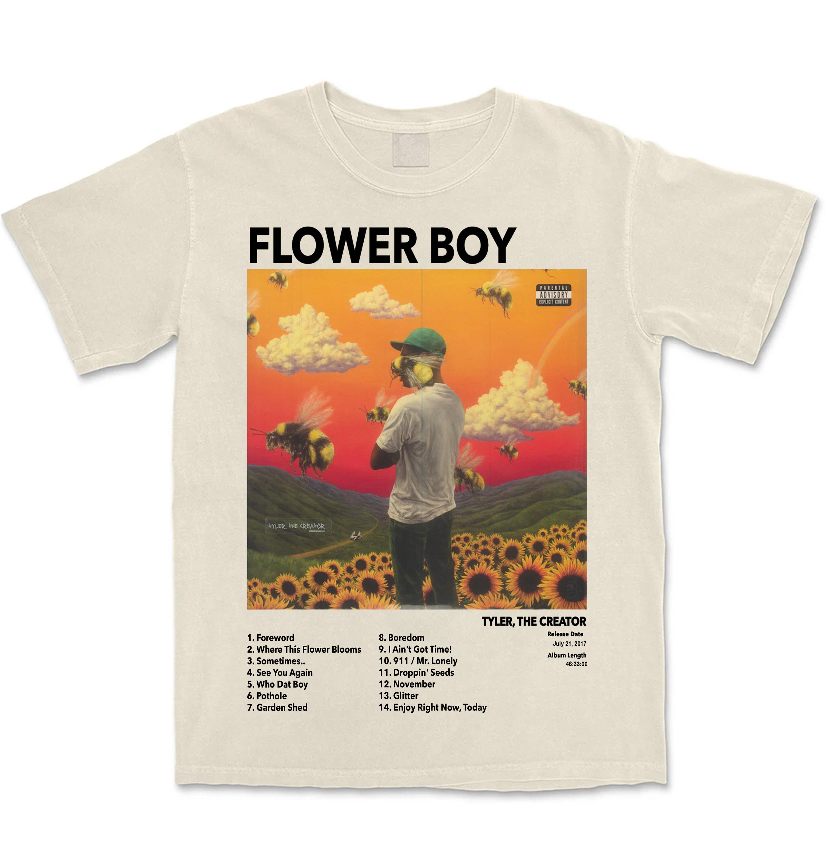 Discover Flower Boy - Tyler The Creator Shirt, Retro Album Tee, Hip Hop Tee Retro 90s Shirt