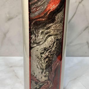 Handmade Glitter Swirl Tumbler: 20oz Stainless Steel Travel Cup