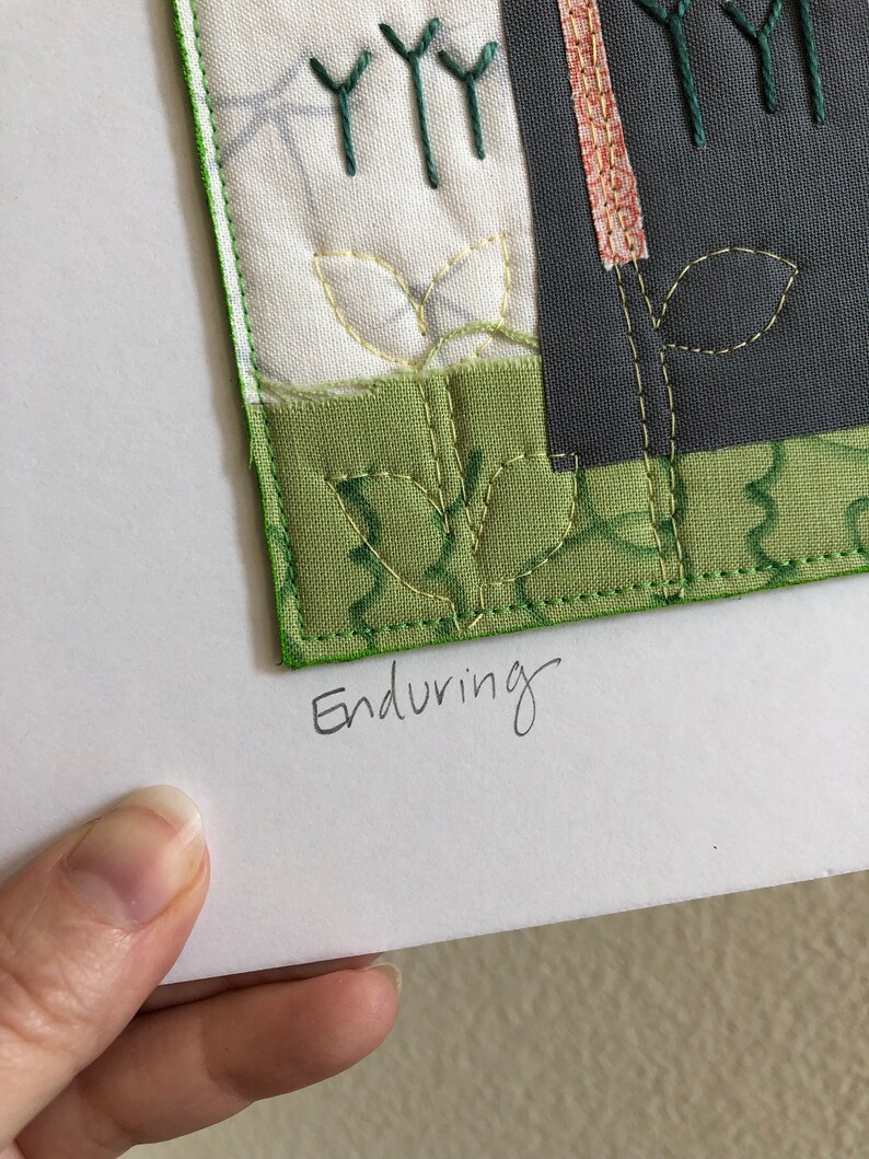 Enduring original art quilt collage by Deborah Boschert fiber Etsy