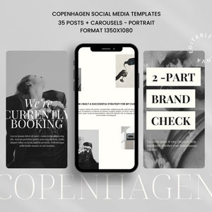 Elegant Instagram Templates for Small Business, Black and White Canva Templates, Social Media Manager, Entrepreneur, Carousel Story Template