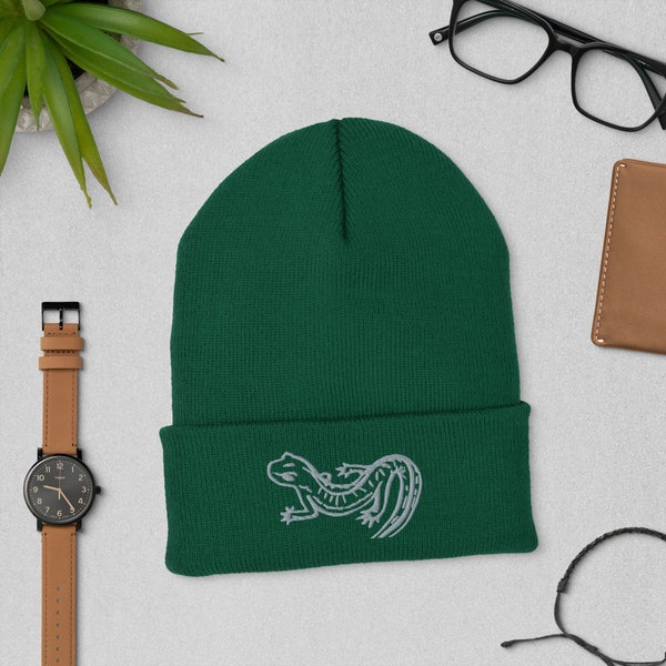 Embroidered Salamander beanie