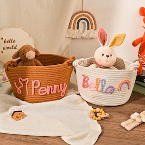 Personalized pet Basket | Handmade pet Toy Basket | Custom Pet Toy Basket | New Puppy Gift | New Cat Toy Dog Gift | Storage Basket