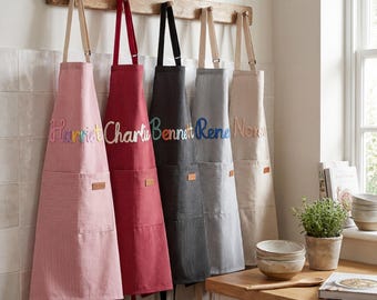 Personalized Handcrafted Apron - Custom Name/Pattern Kitchen Apron - Gift for Home Bakers Cooks - High-Quality Fabric-Parent-child outfits