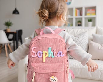 Custom Name Kids Backpack  | Personalized Toddler School Bag | Children's Customized Book bag | Children's Backpack | Back to school gift