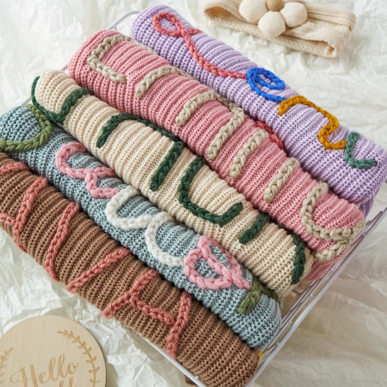 Personalized Baby Name Sweater Embroidered Children's Sweatshirt