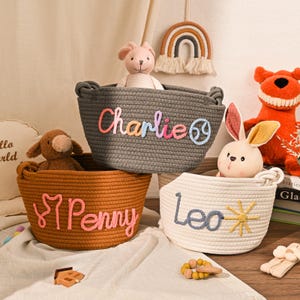 Personalized pet Basket | Handmade pet Toy Basket | Custom Pet Toy Basket | New Puppy Gift | New Cat Toy Dog Gift | Storage Basket
