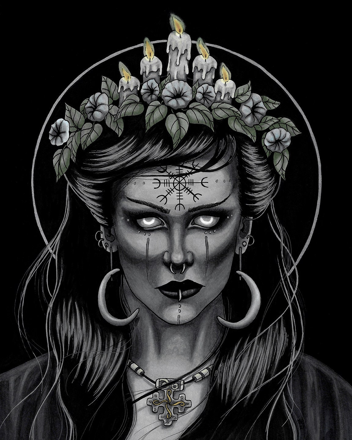 Máni de Maangodin Fine Art Print - Etsy België, image size:1152x1440