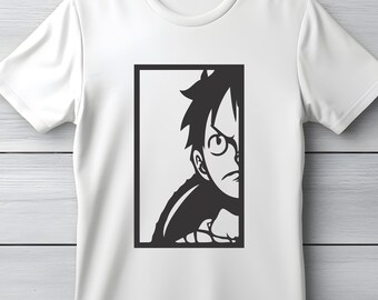 Anime Wall Art Decor Minimalist (black) 1 Piece - File for laser cutting machine, CNC, Silhoutte, Cricut ,DIY - Cdr,Svg,Ai,Pdf,Png