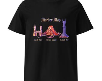 Mordor Map Fantasy Architecture Unisex Organic Cotton Creator 2.0 T-Shirt