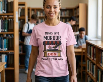 Munch Into Mordor BBQ T-Shirt | Fantasy Lord of the Rings Grill Tee