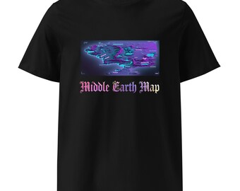 Stylish Middle Earth Inspired Holomap graphic desgn Unisex Organic Cotton Creator 2.0 T-Shirt