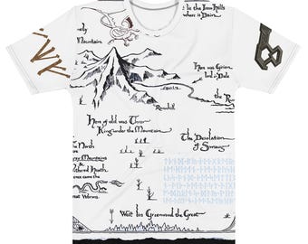 Middle Earth Inspired Unisex Map t-shirt