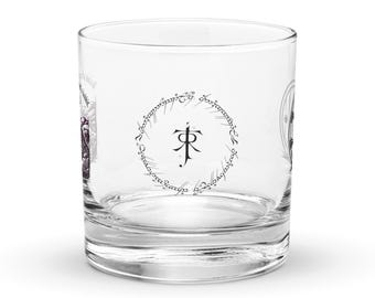 Fantasy Etched Glass – Mythic Symbol Tumbler for Drinks & Display