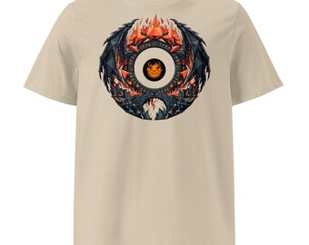 Balrog Pumpkin Halloween T-Shirt | Interactive Fantasy Demon Graphic Tee (Organic Cotton)