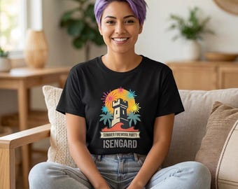 Summer Fireworks Over Isengard Shirt | Middle Earth Party Tee | LOTR Unisex Summer Shirt | Mythical Fantasy Legendary T-Shirt | Bold Fun Top
