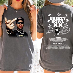 Chris Brown Breezy Bowl XX Tour 2 Sided Tee,, Chris Brown Album Shirt, Chris Brown Fan Gift, Chris Brown Merch Shirt, Cb Tour 2025 Shirt