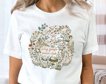 Silly Goose Mama Club T-Shirt, New Mom Baby Shower Tee, Gift For Mother's Day
