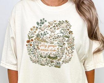 Comfort Colors® Silly Goose Mama Club Shirt, Retro Mother's Day Gift, Baby Shower Tee