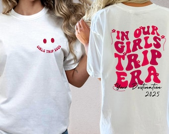 Comfort Colors®  Custom Girls Trip 2025, Your Destination Shirt, Girls Summer Tee, Girl Group Matching, Summer trip 2025, Custom Location