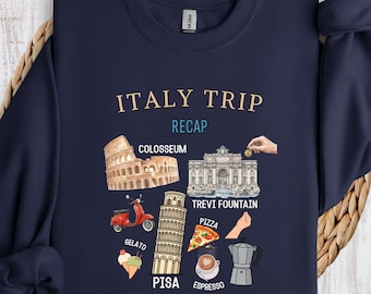 Italy Trip Sweatshirt, Retro Travel Hoodie, Traveler Gift Shirt, Vintage Italy Sweater, Rome Shirt