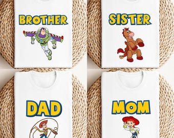 Toy Story Family Matching Shirts, Disney Trip Shirt, Disney World Shirts, Mom Dad Brother Sister Shirt, Woody Jessie Buzz Lightyear Shirt