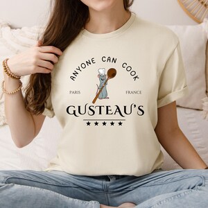 Anyone Can Cook Shirt, Ratatouille Shirt, Chef Shirt, Rat Shirt, Paris France Gusteau&#39;s, Remy Mouse Shirt, Disney Mouse Tee, Adults Shirts