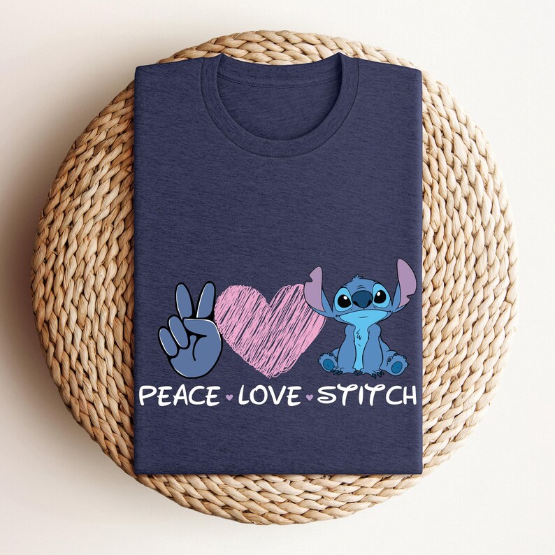Peace Love Stitch Shirt, Disney Lilo Tee bild 4