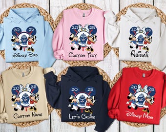 Custom Disney Cruise Shirts, Disney Family Shirts, Kids Disney Cruise Hoodie, Minnie & Mickey Matching Family Disney Cruise Sweatshirts