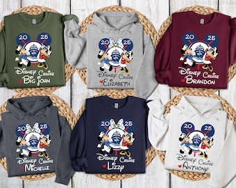 Custom Disney Cruise Hoodies, Disney Family Shirts, Kids Disney Cruise Hoodie, Minnie & Mickey Matching Family Disney Cruise Sweatshirts
