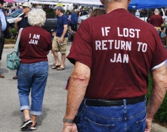 Comfort Colors® Matching Couple Shirts, If Lost Return To Jan, I Am Jan Shirt