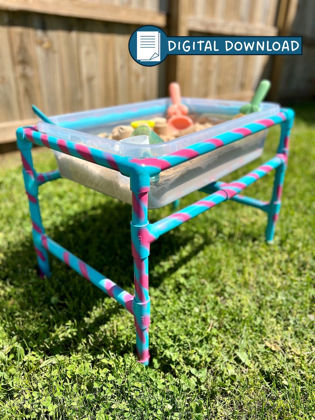 DIY Kids Water/sand Sensory Table Plan Etsy