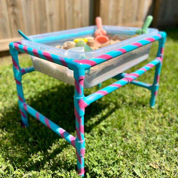 Plan de mesa sensorial de agua/arena para niños DIY