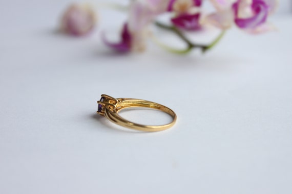 Vintage 18ct Yellow Gold Amethyst Ring - image 4