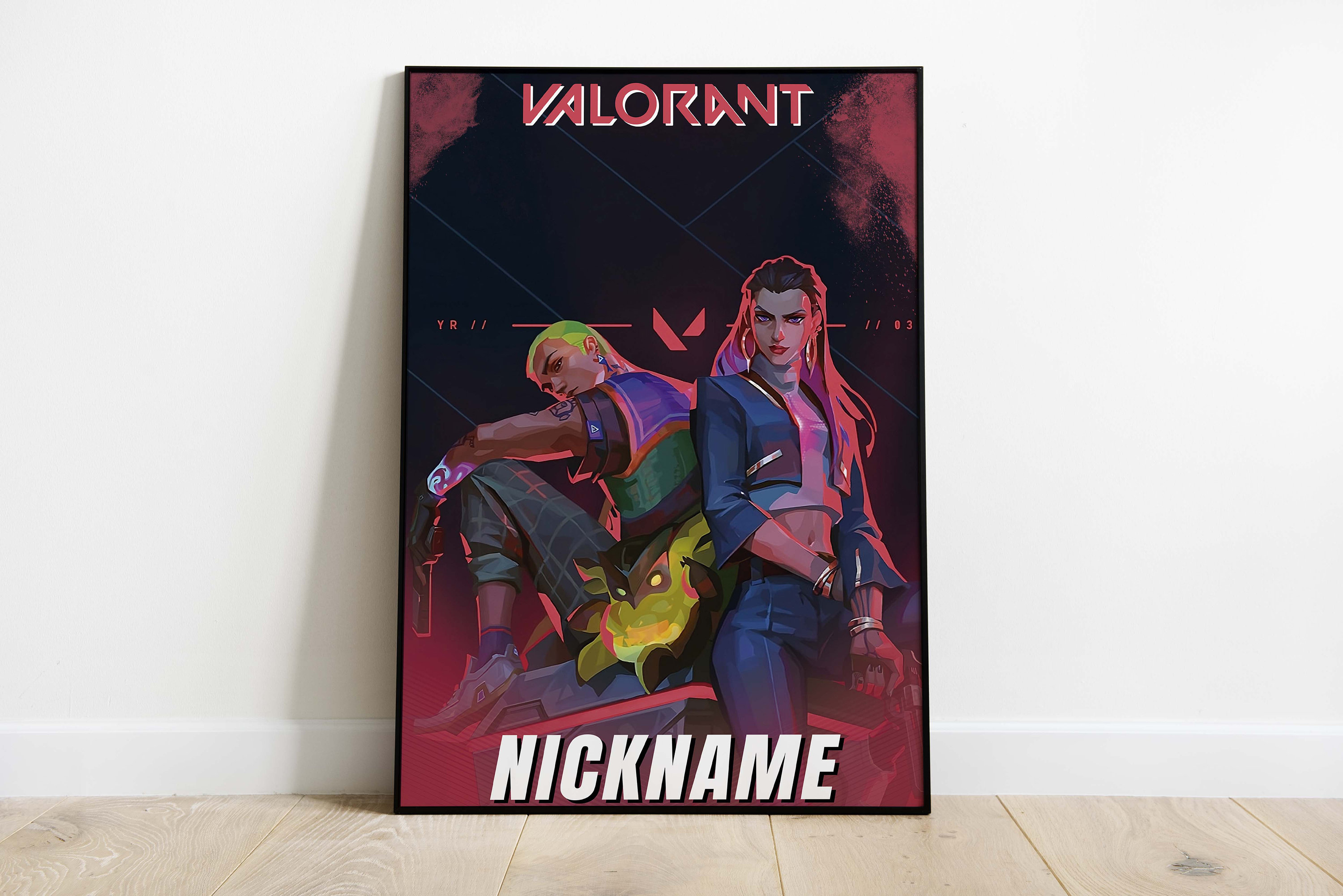 Personalized Poster With Your Valorant Nickname Valorant Personalized