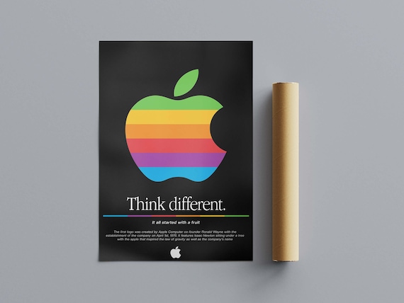 Epic Poster Logo Apple 1976 Black | Think Different | Wall