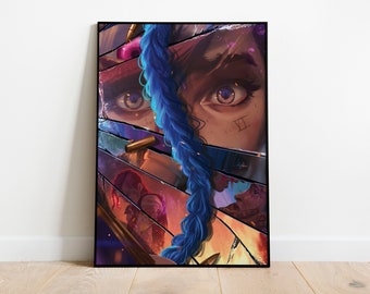 Arcane Jinx Poster | Gaming Gifts | Gaming Room Decor | Gaming Wall Art | Fine Art Print for Gamers | Gamer Print Poster | League of Legends