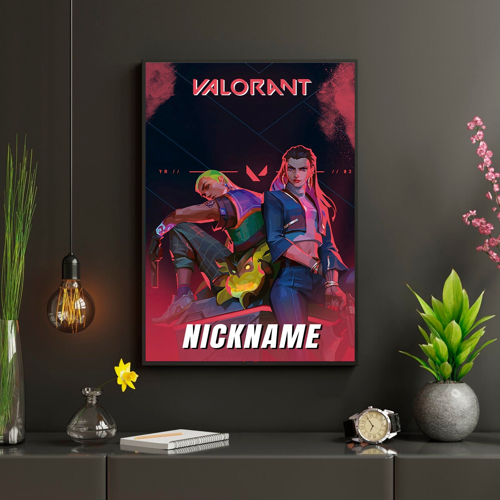 Personalized Poster With Your Valorant Nickname Valorant Personalized