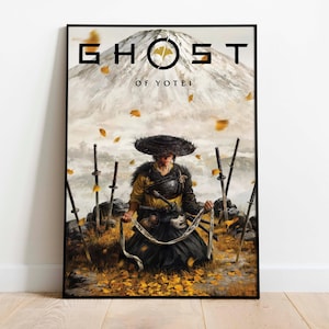 Ghost Japan Samurai Game Poster | Game Poster | Video Game Poster | Gaming Decor | Gaming Gifts | Video Game Print | Custom Poster