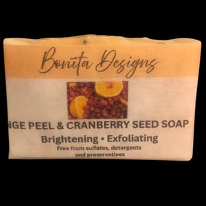 Orange Peel and Cranberry Exfoliating Soap Bar
