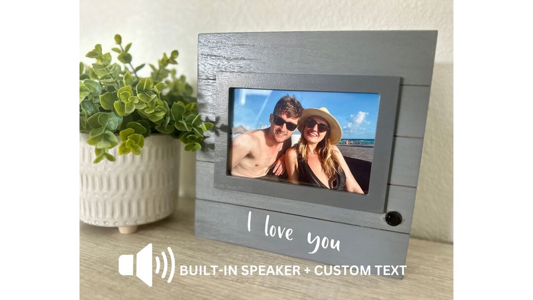 Custom Audio Photo Frame With Builtin Speaker 4x6 Picture Special Song