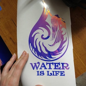 Zeemeermin, waterdruppel, fantasiesticker voor auto, boot, laptop, wanddecor, voorruit holografisch, tropisch, oceaanstrand grafisch, blauwgouden holo