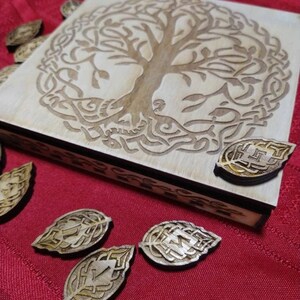 ash wood frune set made in the usa, elder futhark