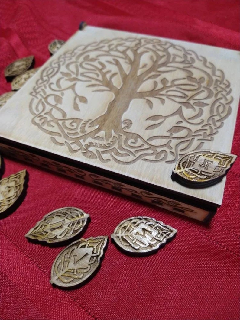 ash wood frune set made in the usa, elder futhark