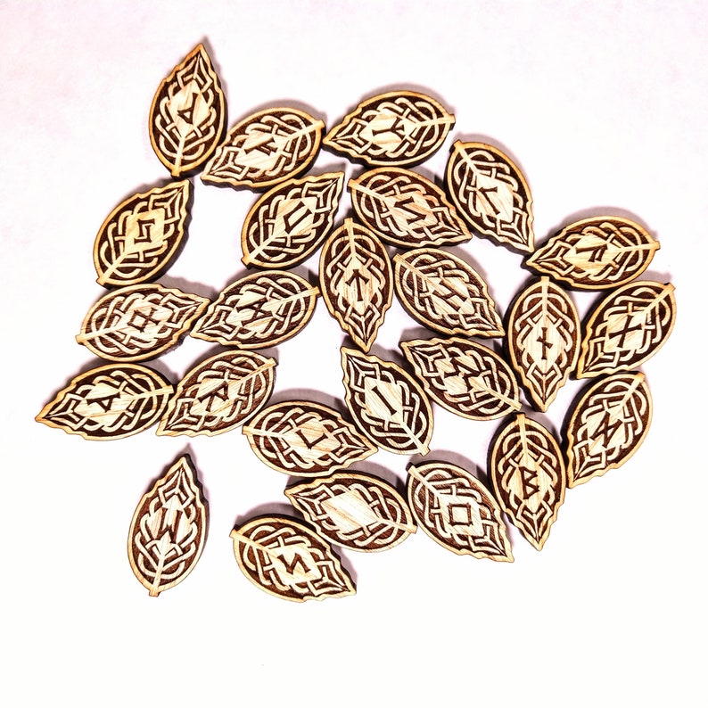 natural wood runes ash wood usa made, high quality pagan gift