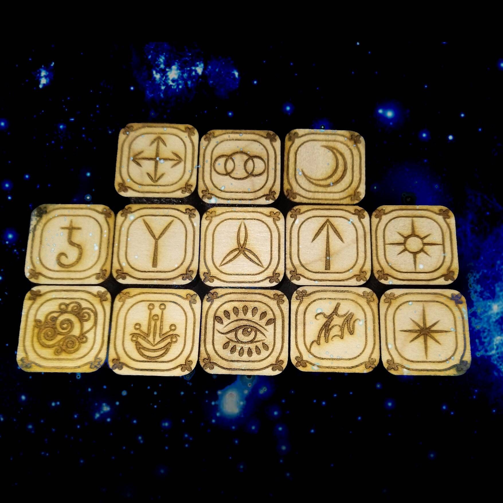 Witch runes wicca pagan pocket rune set tarot divination | Etsy