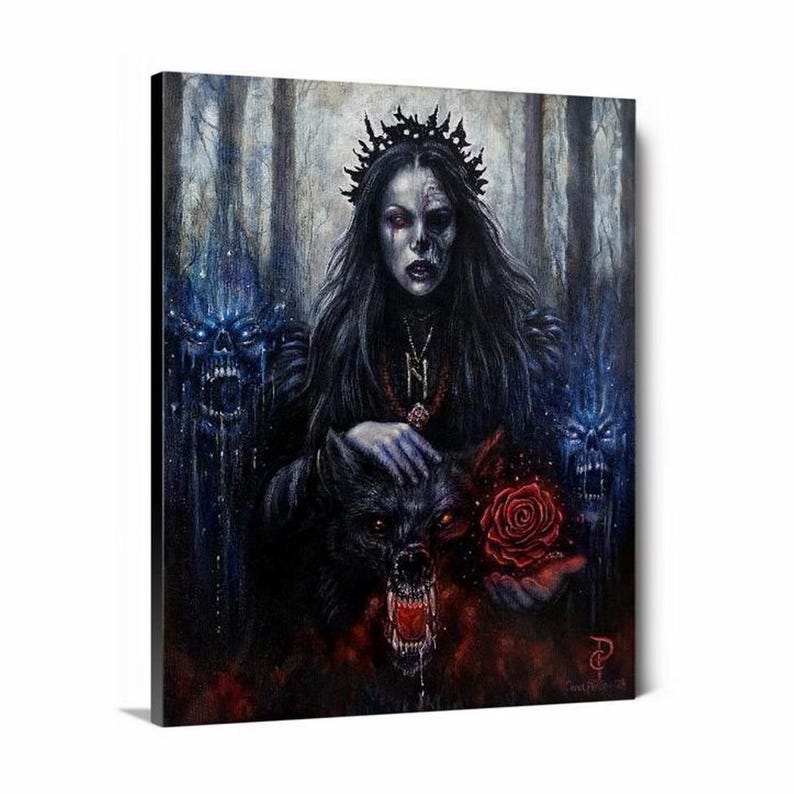 Hel Norse Goddess of Death | Fine Art Canvas Collector Edition | Gothic ...
